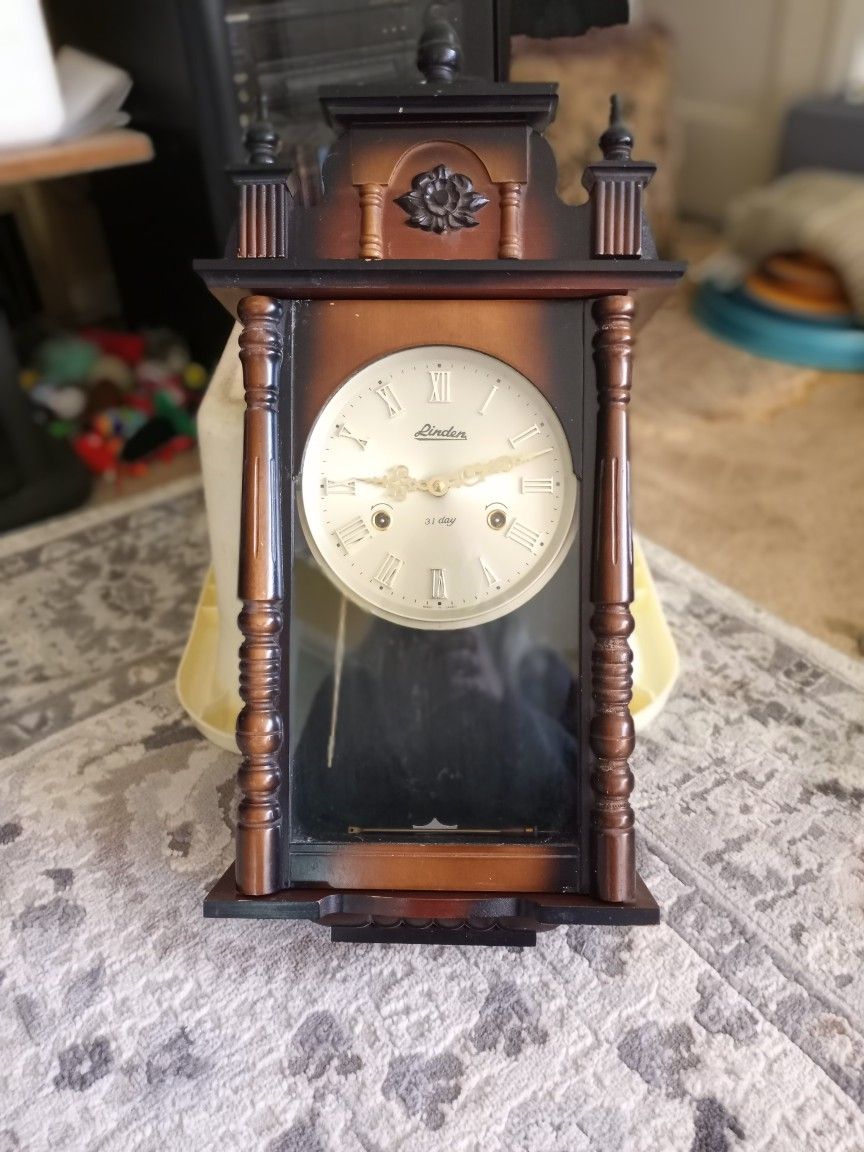 Antique Linden 31 Day Japanese Wall Clock