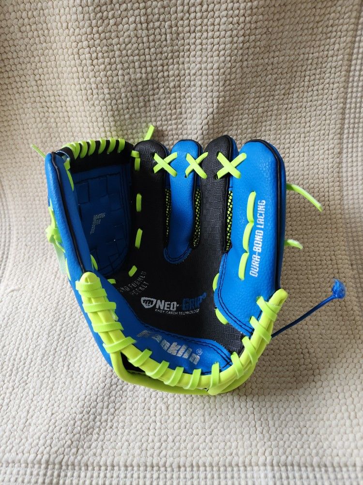 Franklin Sports Baseball/Softball Glove – Neo-Grip Easy Catch Technology – Blue/Black/Neon Green