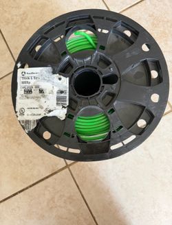 500-foot spool of Southwire #6 AWG green stranded copper THHN wire.