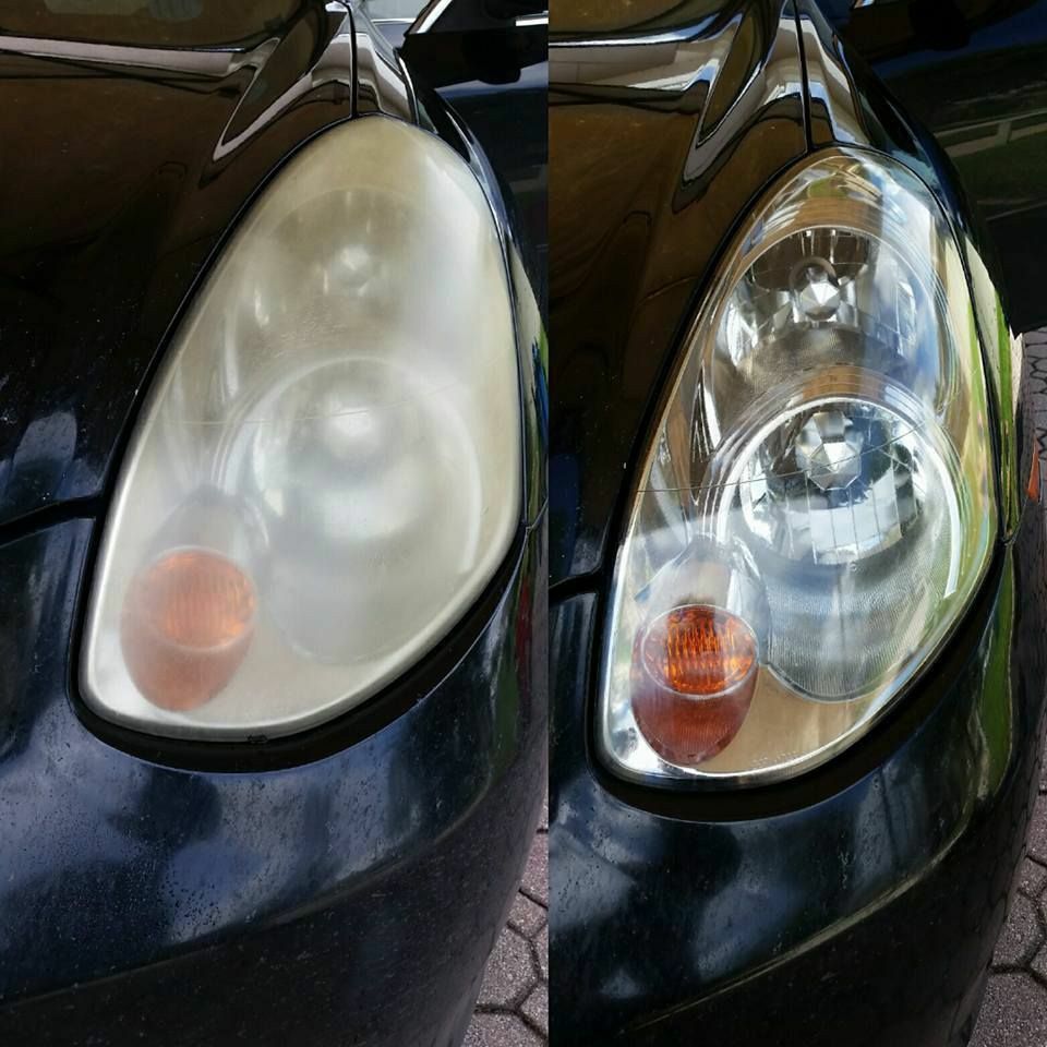 Headlight restoration . like new again ;)