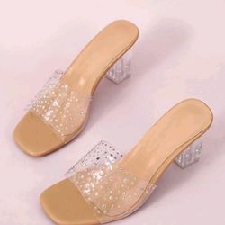 Clear Heels With Diamonds