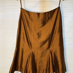 Thai Silk Skirt (metalic copper color)