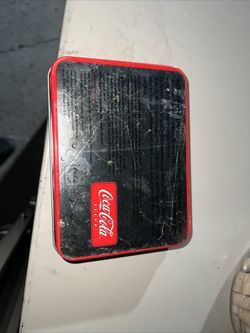 Official coca cola brand tin with 2 sets of sealed playing cards
