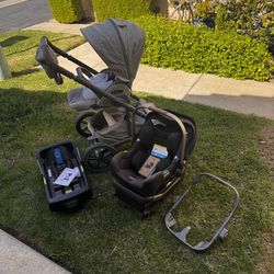 nuna mixx next stroller + Pipa Car seat travel system with ring adapter & 2 bases