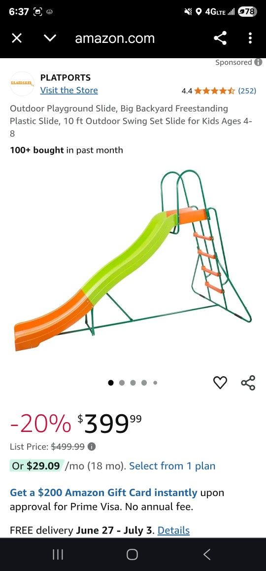 10ft Kids Slide