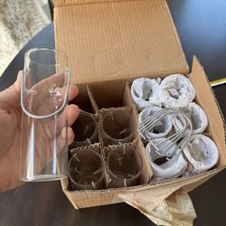 Glass hanging cylinder candle holders, Värmeljuslykta klarglas Home Decor