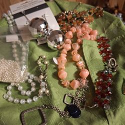 Nice new beads and some vintage necklaces