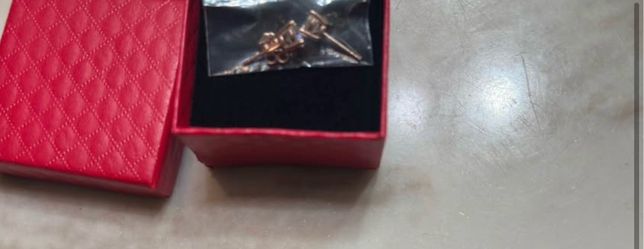 Gold-Toned Cubic Zirconia EI Earrings