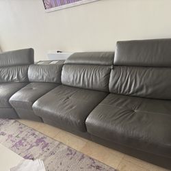Leather Couch/sofa Bed Electric Recliner 