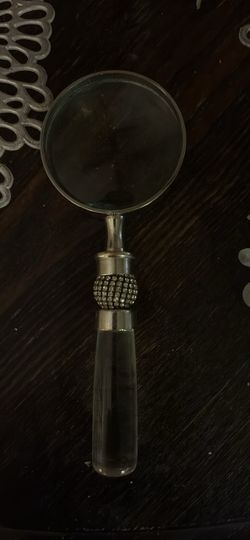 Bedazzled magnifying glass