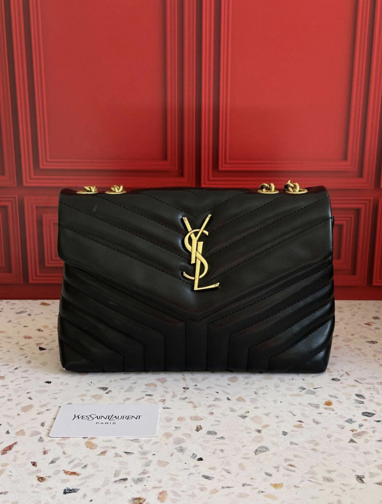 🖤 Saint Laurent Medium Loulou Black with Gold Hardware