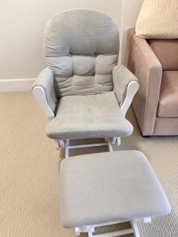 Grey Rocking chair with matching Ottoman