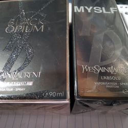 Ysl Black Opium 3oz. Ysl Myself3.3oz. BRAND NEW IN PACK,,,,,