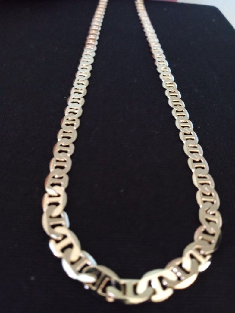 Gold Deep Plated Mariner Necklace Chain Jewelry 