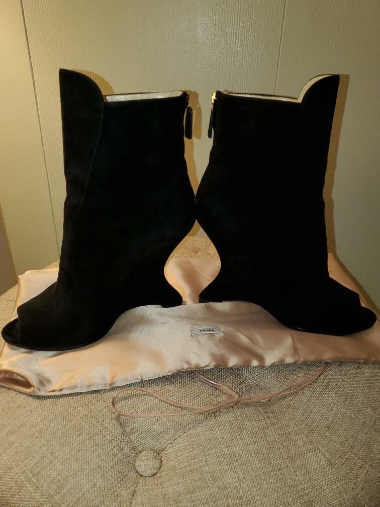 Suede Prada Booties