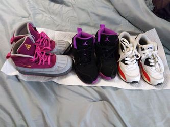 2 size 1y. Jordan and nike air max 1 size 2 nike ACGs. All 3 for one low price