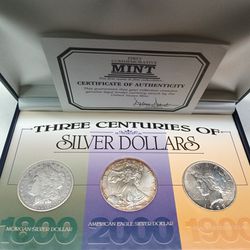 Three Centuries Of Silver Dollars. 