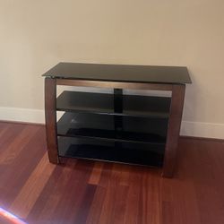 Entertainment Center - Wood And Glass