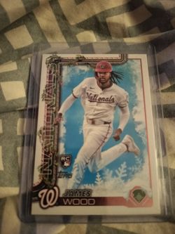 Topps Baseball Holiday James Wood Snow Ssp Trading Card 