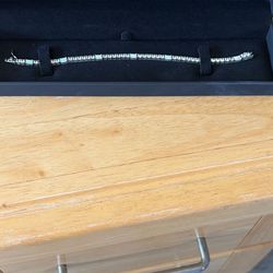 Kay Jewelers White Sapphire And Opal Silver Tennis Bracelet