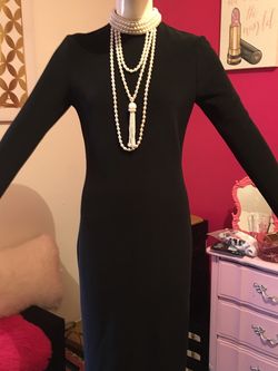 Classy Black Dress With Pearls