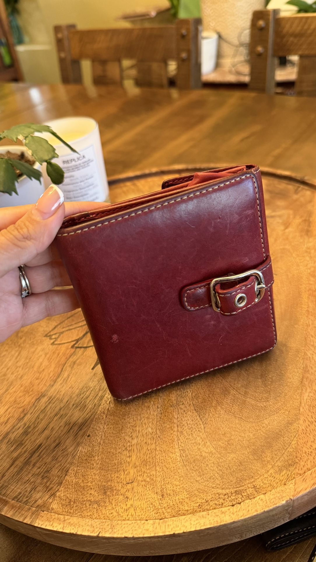 Vintage Red Leather Coach Wallet