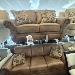 Brown Sofa And Loveseat Fabric 