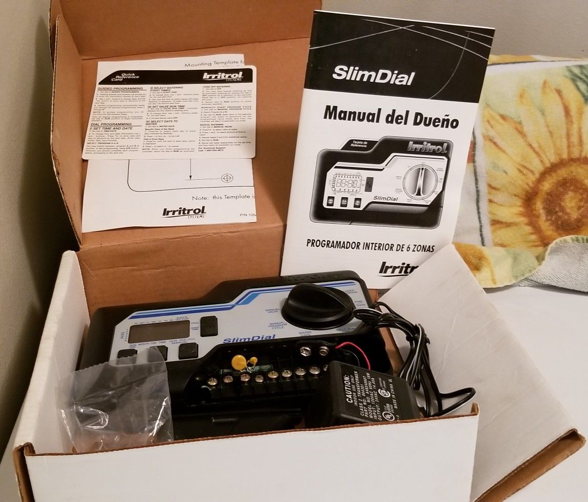 Like New Irritrol Slim Dial SD6 6 Station Sprinkler Timer