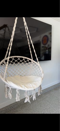 Macrame hammock hanging chair