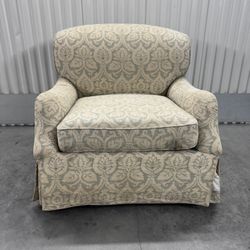 Livingroom Accent Chair, Single Sofa Bed Chair, Vintage 20th Century Style Upholstered Skirted Chair