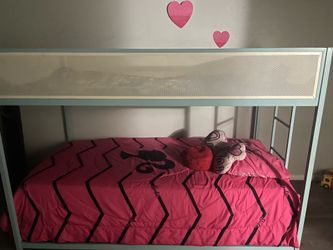 Blue twin bunk bed