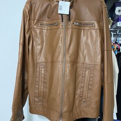 New CBG Faux Leather Jacket W Tags 