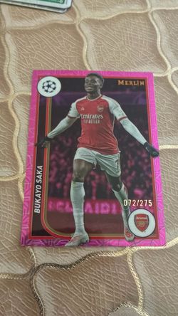 Bukayo Saka Merlin Pink Parallel 072/275 Trading Card