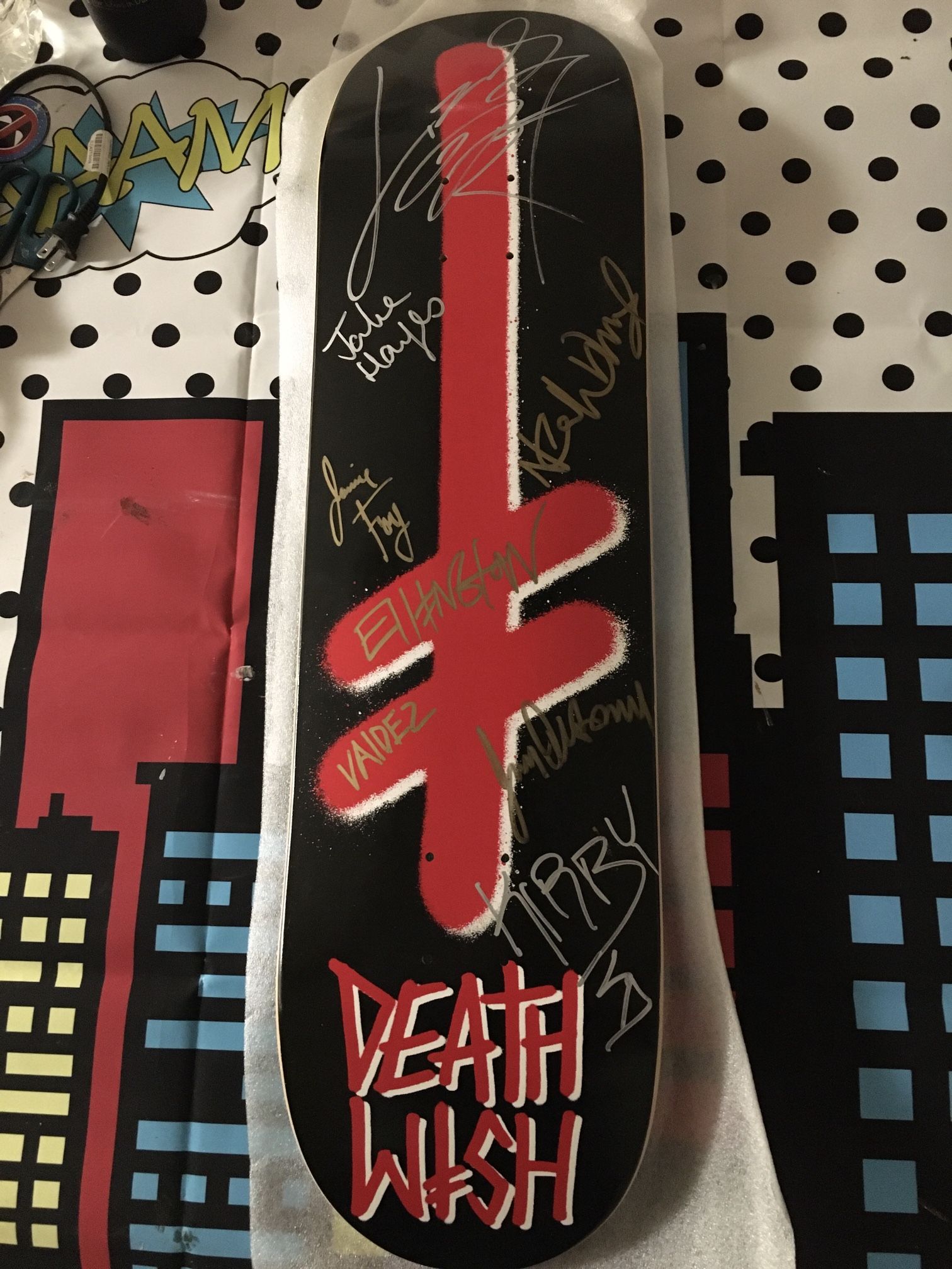 Deathwish Deck Signed By Team