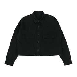 Vuori Mackenzie Cropped Jacket Shirt Womens Large L Faded Black VW580 Utility