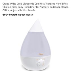 Crane white drop ultrasonic cool Misty Humidifier | Habla Español