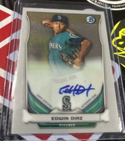 🥎Edwin Diaz 2014 Bowman #BCAP-ED Chrome Prospect Auto 🔥