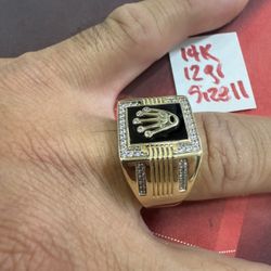 14K Solid Gold Ring For Wedding 12Gr Size 11