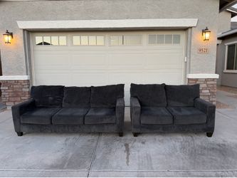 Grey Couch Loveseat Sofa