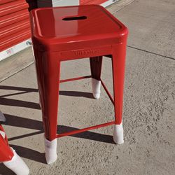 (4) New RED STOOLS 