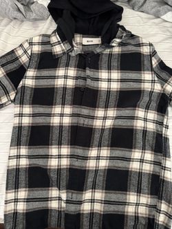 Hollister Hooded Button Up Flannel