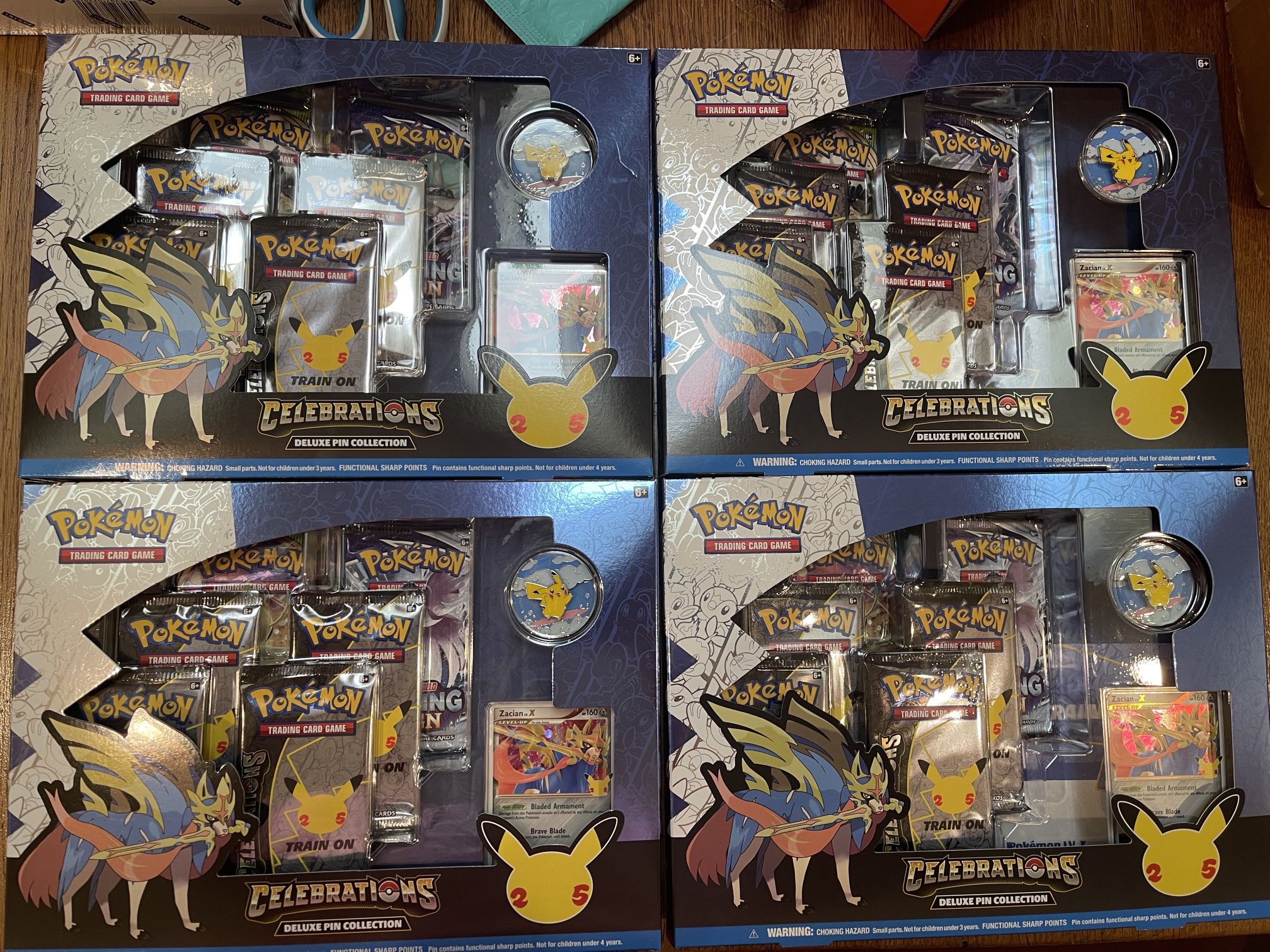 Pokemon Celebrations Zacian Deluxe Pin Collection Box