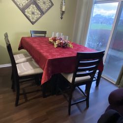 Dark Brown Counter Height Expandable Dining/Kitchen Table