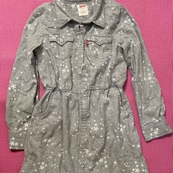 Levi's Long Sleeve Woven Dress, Toddler & Little Girls (6X)