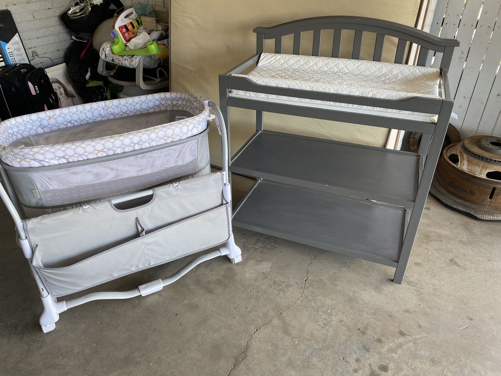 Changing Table And Adjustable Bassinet.. 40$ Each
