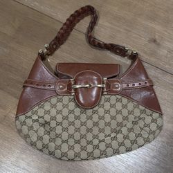 Gucci Jackie Horsebit Hobo Bag – GG Monogram – Brown Leather