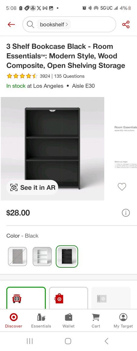 3 Shelf Book Case
