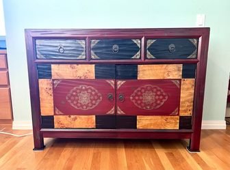Media Cabinet, Credenza or Sideboard. Gobal-Inspired Statement Piece