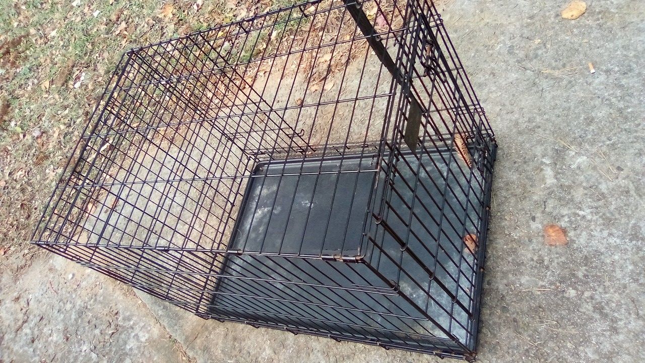 Large Black Dog Cage 36 With Tray