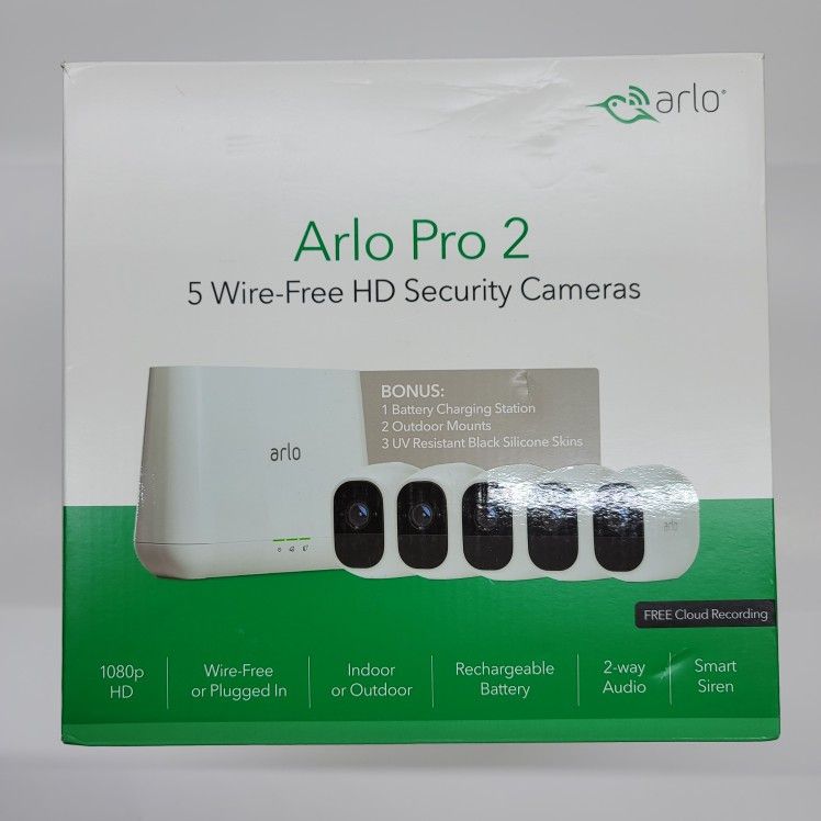Arlo Pro 2 Security Camera System 5 Camera Kit Wireless HD Indoor/Outdoor